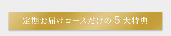 定期お届けコースだけの5大特典