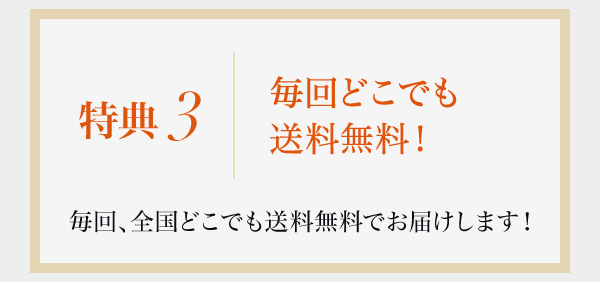 毎回どこでも送料無料！