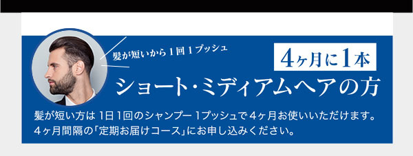 ショート・ミディアムヘアの方