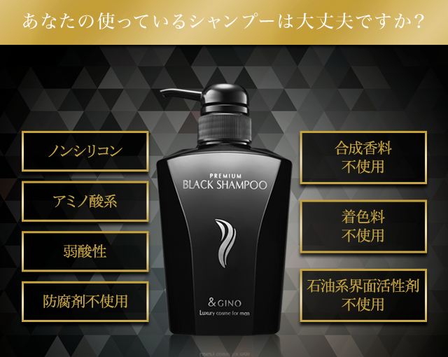 &GINO プレミアムブラックシャンプー 400ml 2本セット